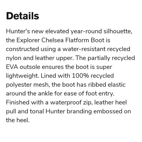 Hunter Explorer Lug Flatform Chelsea Boot- Alloy/Cast - Picture 5 of 10